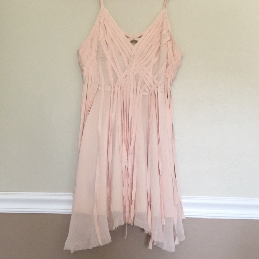 Super cute fringe pink dress from Urban Outfitters - Picture 2 of 2